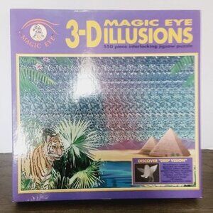Vintage 90s 1994 Magic Eye 3-D Illusions 550 Piece Jigsaw Puzzle Ceaco no 2200-8